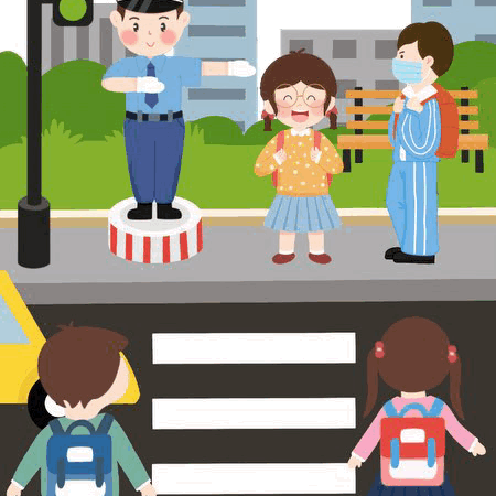 小手牵大手 交通安全行———蓝天虹源幼儿园交通安全演练