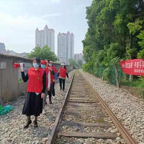 东湖区董家窑街道清明期间开展爱路护路活动