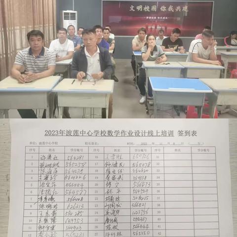 以增效 促减负——波莲中心学校数学组参加小学作业设计与实施培训会