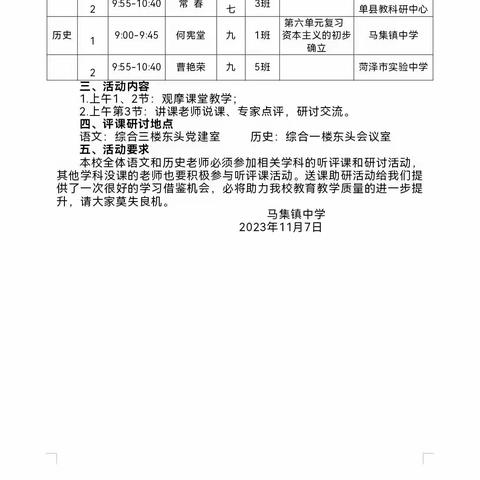 行路方能致远 砥砺助推前行——马集镇中学“强镇筑基”送教助研活动