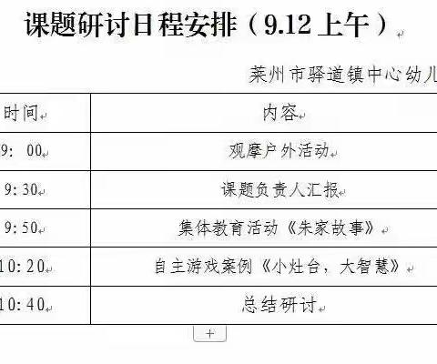 “关注幼儿主体性发展的劳动体验活动的园本课程的实践研究”-- 驿道镇教研共同体九月教研活动