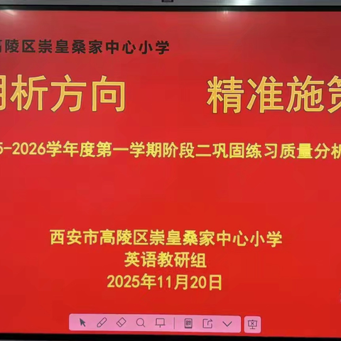 明晰方向  精准施策——桑家中心小学英语教研组第一学期阶段二巩固练习质量分析会