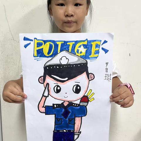 大班人物简笔画(警察叔叔)