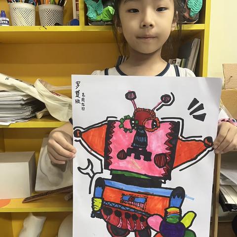 线描画《机器人》