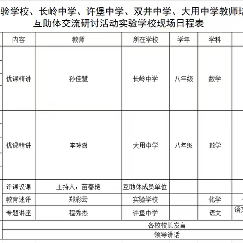 【实验·教学】五校互助体联合教研，共促教育资源共享发展——教学互助体活动纪实