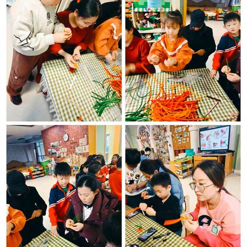 亲子开放日：扭扭棒制作小柿子的创意之旅——大五班