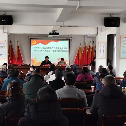 澄波社区党总支部联合九个党支部开展“同生共融 和美澄江”主题党日活动