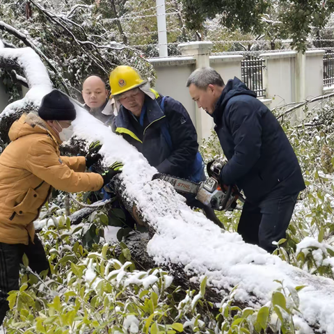 长城社区：铲雪除冰暖民心 全力以赴保民生