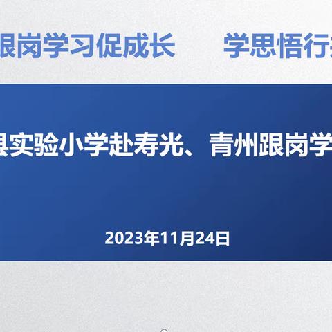 外出培训促成长 汇报交流共提升——阳谷县实验小学教师赴寿光、青州跟岗学习分享会