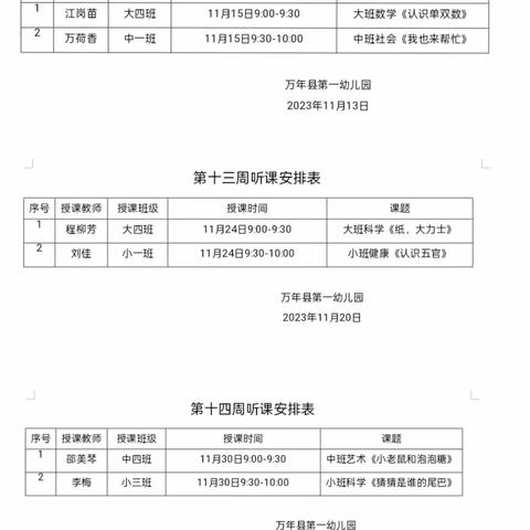 教以潜心, 研以致远 ——万年县第一幼儿园听评课活动