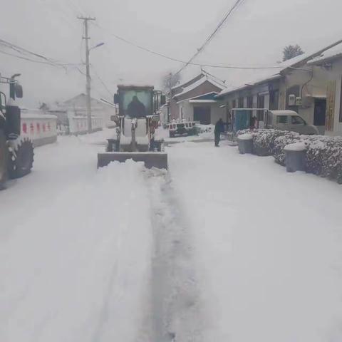 齐心协力把雪扫