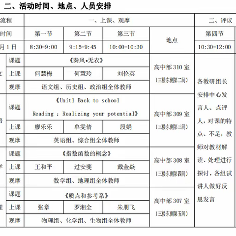 同课异构展风采，同心同德促教学——英语组同课异构活动