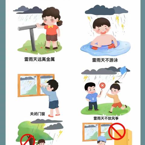 飞扬春雨园 中三班 —防雷雨天气温馨提示