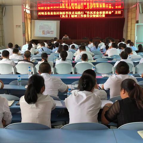 西畴县农业农村和科学技术局组织践行“作风革命效能革命”主任（队长）晾晒工作报告会暨擂台赛