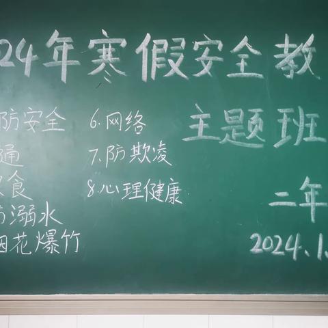 张寨联合小学2023～2024学年第一学期寒假安全教育主题班会