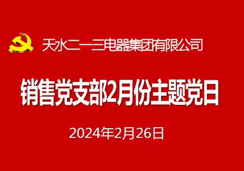 销售党支部开展2月份“三会一课”暨主题党日活动