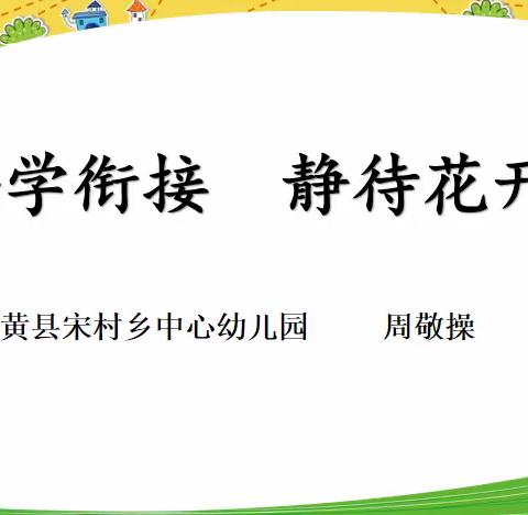 宋村乡中心幼儿园“科学衔接，静待花开”专题讲座