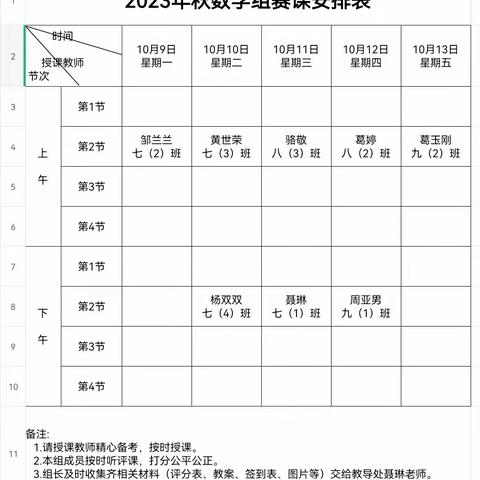 赛课中磨练，教研中成长——记白雀园一中数学教研组2023年秋季赛课活动