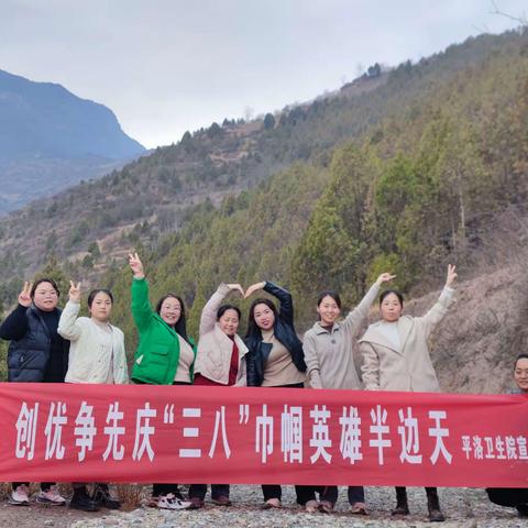 平洛卫生院庆祝“三八”妇女节爬山活动