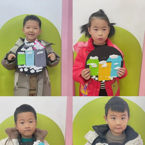 雪景小屋—梅家埠街道中心幼儿园中三班手工活动