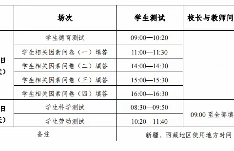 2023年国家义务教育质量监测工作安排告家长书