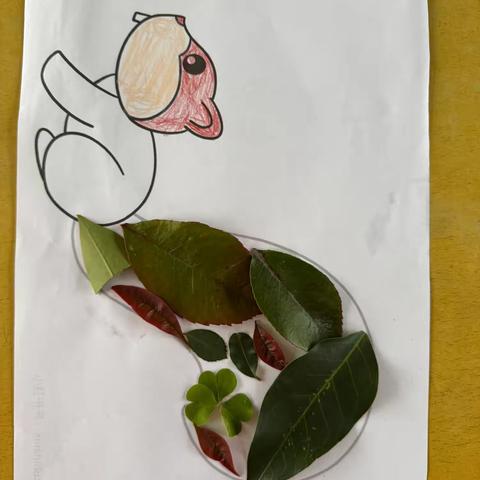 创意树叶画，缤纷乐童年——平城乡秦丰小学开展创意树叶画创作活动