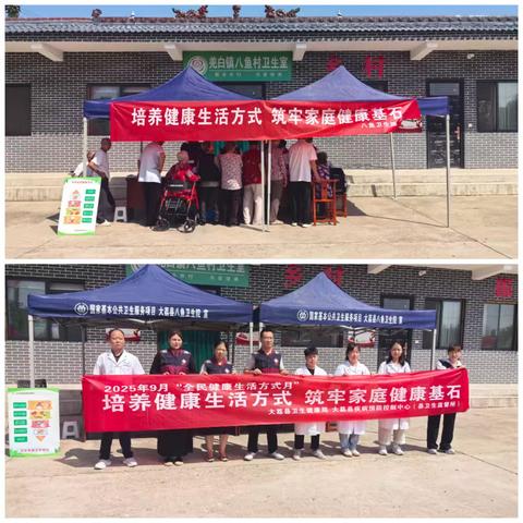 大荔县八鱼卫生院 开展2025年“全民健康生活方式宣传月”活动
