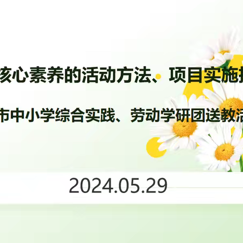 基于学生核心素养的活动方法、项目实施指导