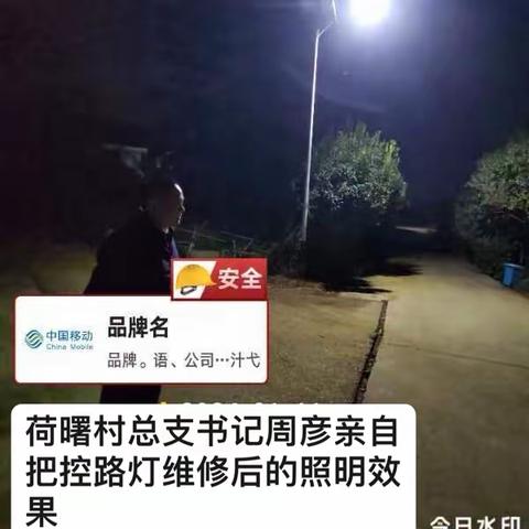 【我为群众办实事】荷曙村：维修路灯添光明，照亮道路暖人心