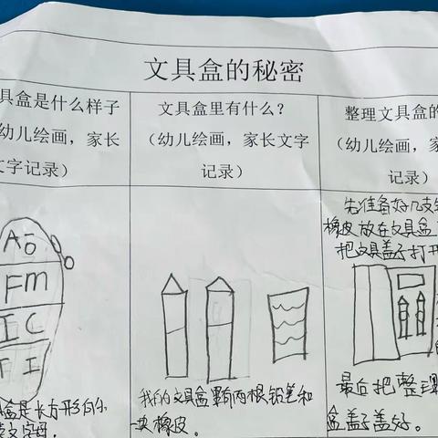 【东上官·课程故事】小学畅想记之文具盒的秘密——东上官幼儿园大一班