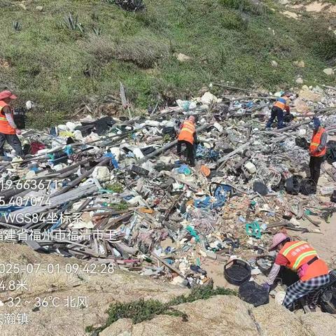 福清市沿海区域垃圾清理行动纪实