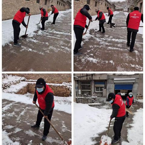 冬日扫雪在行动  冒雪除冰暖人心