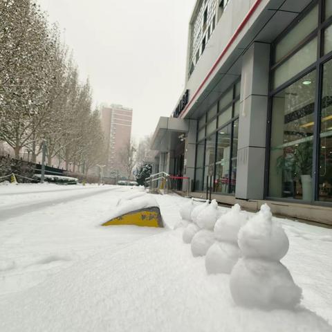 中关村温泉新区支行用暖心服务融化积雪道路