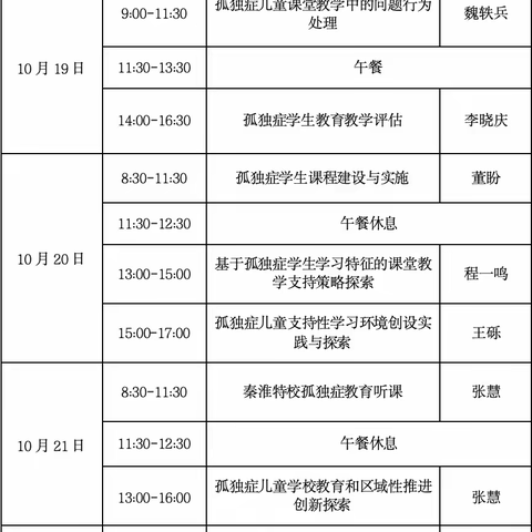 举办“孤独症儿童教育技能研究及临床干预师资培训研修班”通知