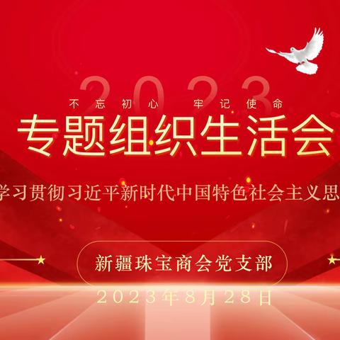 新疆珠宝商会党支部召开主题教育专题组织生活会