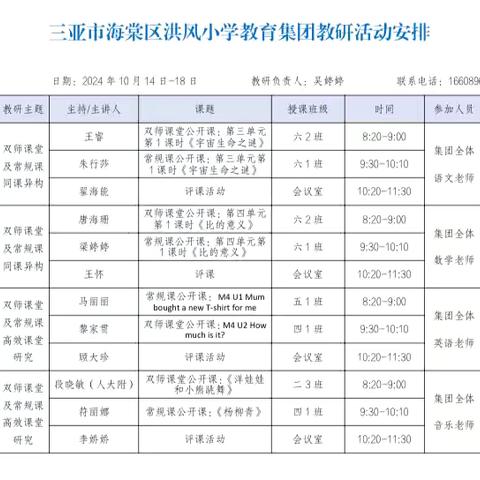 展“常规”风采，谱“双师”新篇 ‍——海棠区洪风教育集团语文教研活动纪实 ‍ ‍ ‍