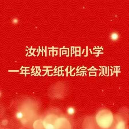 鲤鱼欢喜跃龙门，不着笔墨亦放光———向阳小学一年级无纸化综合素质测评活动