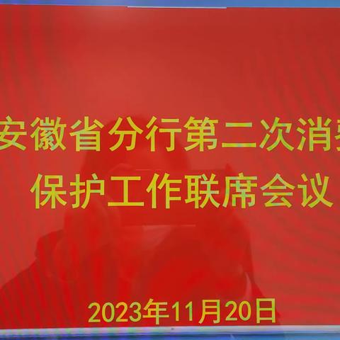 安徽省分行召开2023年第二次消保工作联席会议