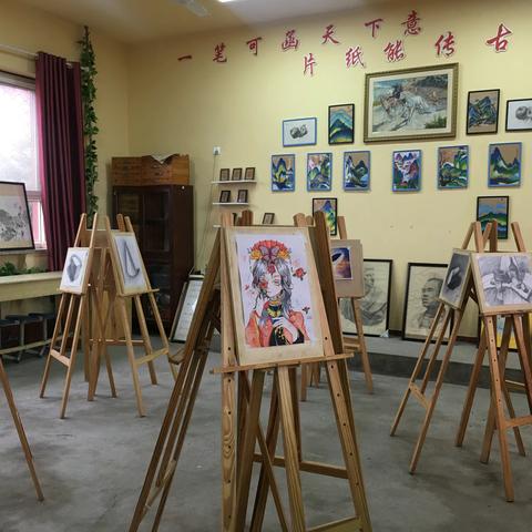 书画展风采，魅力齐绽放——老河头镇第二中学校园艺术节优秀作品展