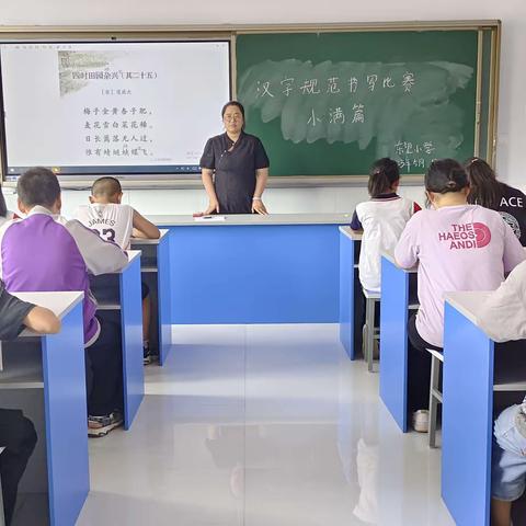 东望小学举行“小满”主题汉字规范书写比赛