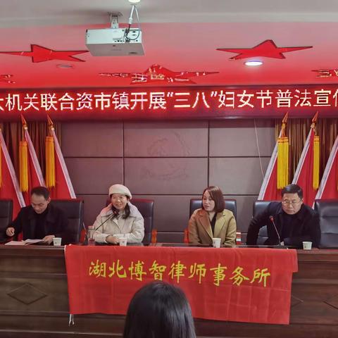 市人大机关联合湖北博智律师事务所在资市镇先进村开展“三八”妇女节普法宣传活动