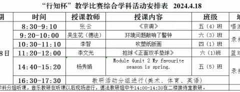 以赛促教强素质，锤炼技能共成长——“行知杯”综合学科教师素养大赛