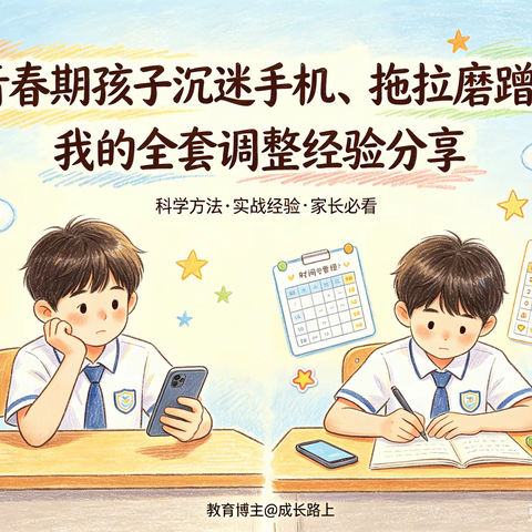 艺博集团《内驱赋能，爱育陪伴》线上陪学营分享——青春期孩子沉迷手机、拖拉磨蹭？我的全套调整经验分享