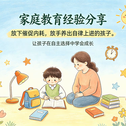 艺博教育《内驱力—唤醒陪伴营》线上家庭教育经验分享【放下催促内耗，放手养出自律上进的孩子】