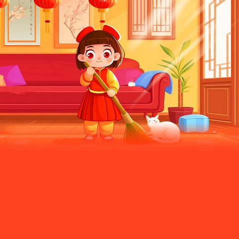 扫净旧岁尘，洁美迎元旦