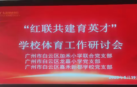 加禾小学联合党支部、龙嘉小学党支部、嘉禾新都学校支部 “红联共建育英才”学校体育工作研讨活动