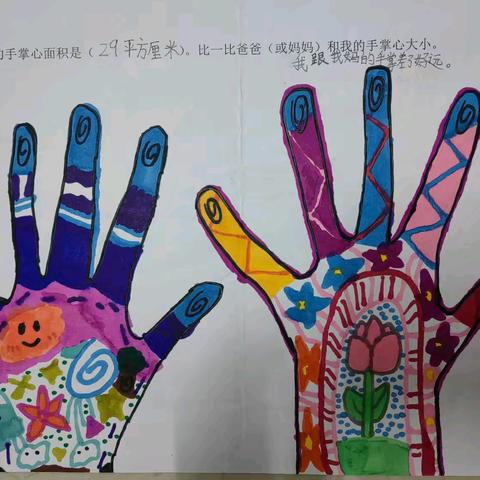 “小学数学教学培养学生量感的实践与研究”——感悟面积大小（学生作品）