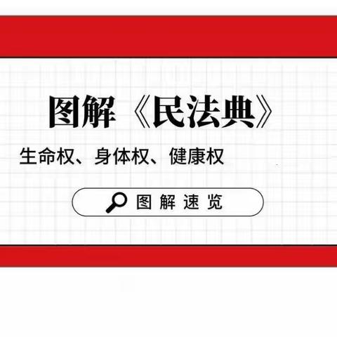 图解《民法典》生命权、身体权、健康权