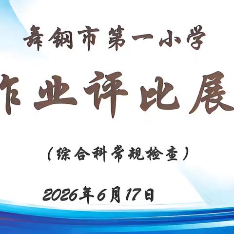 细查作业 夯实常规 ——记舞钢市第一小学综合科常规检查