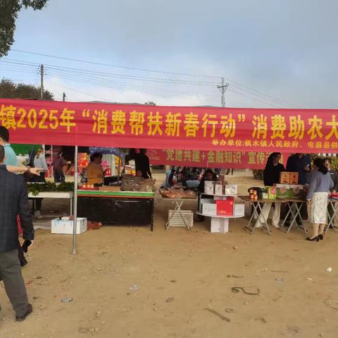枫木镇2025年“消费帮扶新春行动”消费助农大集市火爆开市